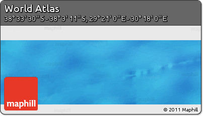 Physical Panoramic Map of the Area around 38° 18' 21" S, 29° 49' 30" E