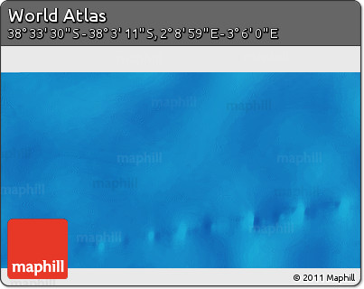Physical 3D Map of the Area around 38° 18' 21" S, 2° 37' 30" E