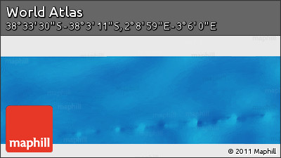 Physical Panoramic Map of the Area around 38° 18' 21" S, 2° 37' 30" E