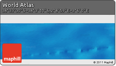 Physical Panoramic Map of the Area around 38° 18' 21" S, 2° 37' 30" E