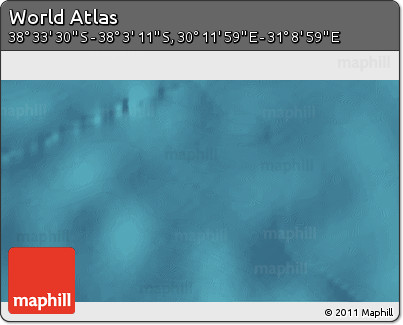 Satellite 3D Map of the Area around 38° 18' 21" S, 30° 40' 29" E