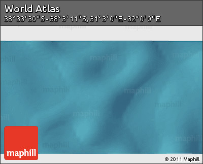 Satellite 3D Map of the Area around 38° 18' 21" S, 31° 31' 29" E