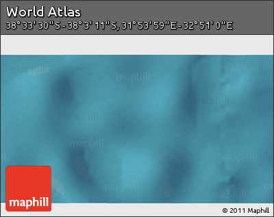 Satellite 3D Map of the Area around 38° 18' 21" S, 32° 22' 30" E