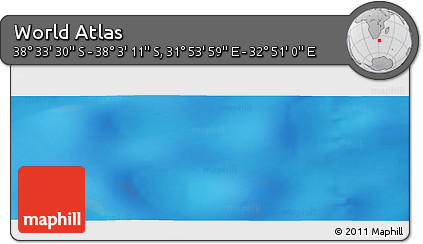 Physical Panoramic Map of the Area around 38° 18' 21" S, 32° 22' 30" E