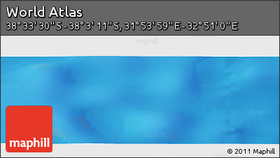 Physical Panoramic Map of the Area around 38° 18' 21" S, 32° 22' 30" E