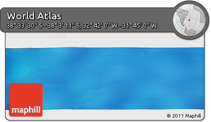 Physical Panoramic Map of the Area around 38° 18' 21" S, 32° 13' 30" W