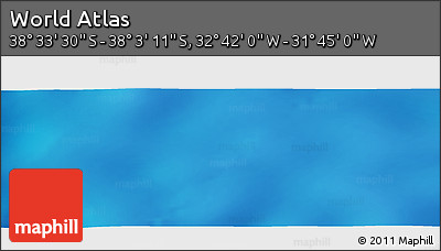 Physical Panoramic Map of the Area around 38° 18' 21" S, 32° 13' 30" W