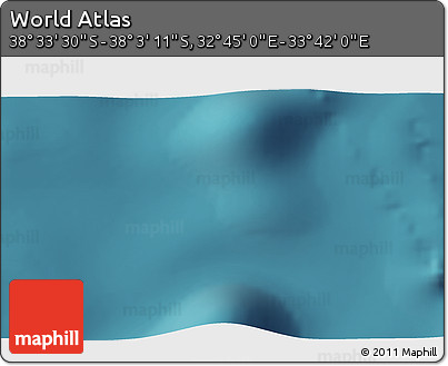 Satellite 3D Map of the Area around 38° 18' 21" S, 33° 13' 30" E