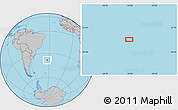 Gray Location Map of the area around 38° 18' 21" S, 33° 4' 30" W
