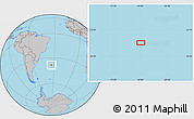 Gray Location Map of the area around 38° 18' 21" S, 33° 55' 29" W