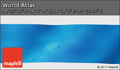 Physical Panoramic Map of the Area around 38° 18' 21" S, 34° 55' 29" E