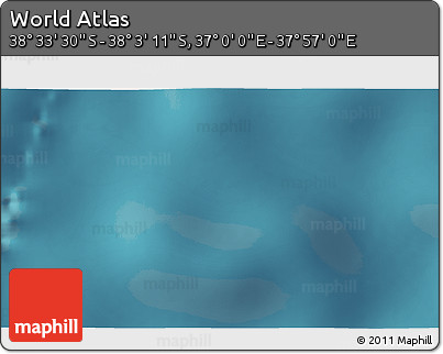 Satellite 3D Map of the Area around 38° 18' 21" S, 37° 28' 30" E