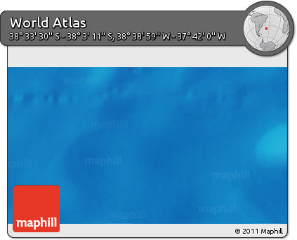 Physical 3D Map of the Area around 38° 18' 21" S, 38° 10' 29" W