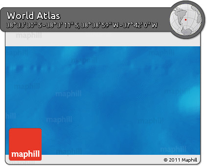 Shaded Relief 3D Map of the Area around 38° 18' 21" S, 38° 10' 29" W
