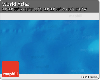 Shaded Relief 3D Map of the Area around 38° 18' 21" S, 38° 10' 29" W