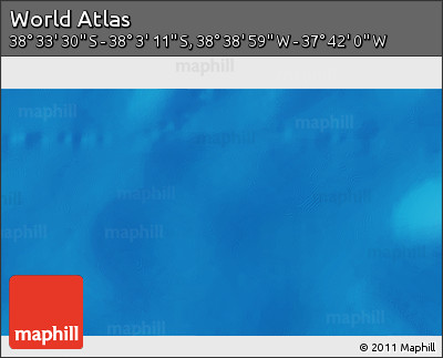 Shaded Relief 3D Map of the Area around 38° 18' 21" S, 38° 10' 29" W