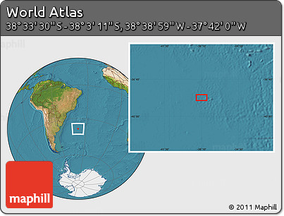 Satellite Location Map of the Area around 38° 18' 21" S, 38° 10' 29" W