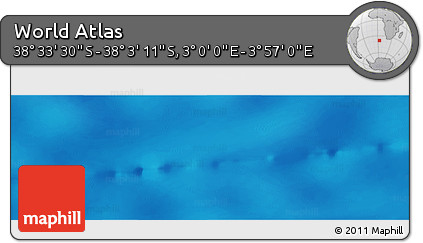 Physical Panoramic Map of the Area around 38° 18' 21" S, 3° 28' 30" E