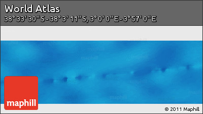 Physical Panoramic Map of the Area around 38° 18' 21" S, 3° 28' 30" E