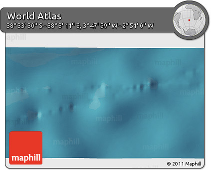 Satellite 3D Map of the Area around 38° 18' 21" S, 3° 19' 30" W