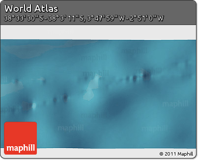 Satellite 3D Map of the Area around 38° 18' 21" S, 3° 19' 30" W