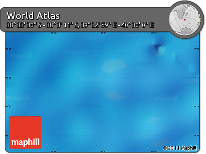 Physical Map of the Area around 38° 18' 21" S, 40° 1' 29" E