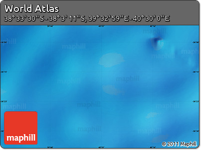Physical Map of the Area around 38° 18' 21" S, 40° 1' 29" E