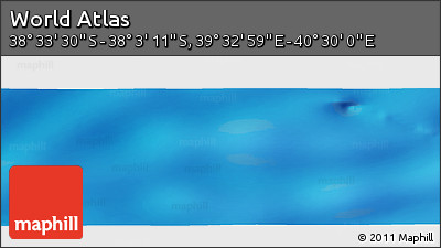 Physical Panoramic Map of the Area around 38° 18' 21" S, 40° 1' 29" E