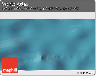 Satellite 3D Map of the Area around 38° 18' 21" S, 41° 43' 30" E