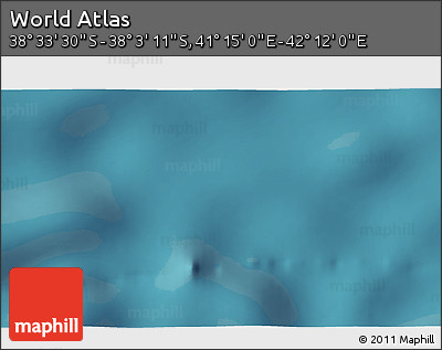 Satellite 3D Map of the Area around 38° 18' 21" S, 41° 43' 30" E