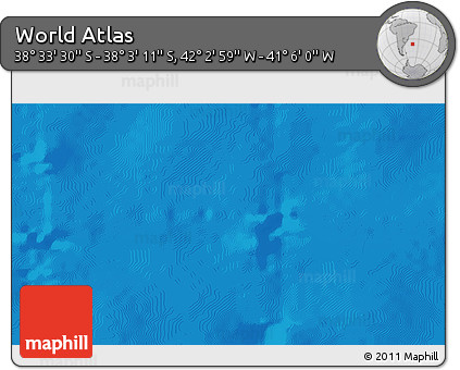 Physical 3D Map of the Area around 38° 18' 21" S, 41° 34' 30" W