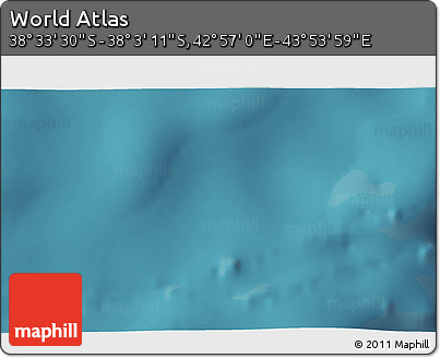 Satellite 3D Map of the Area around 38° 18' 21" S, 43° 25' 29" E