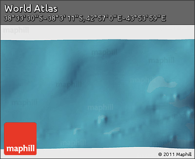Satellite 3D Map of the Area around 38° 18' 21" S, 43° 25' 29" E