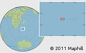 Savanna Style Location Map of the area around 38° 18' 21" S, 43° 25' 29" E