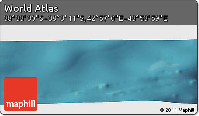 Satellite Panoramic Map of the Area around 38° 18' 21" S, 43° 25' 29" E