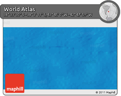 Physical 3D Map of the Area around 38° 18' 21" S, 43° 16' 29" W