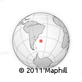 Outline Map of the Area around 38° 18' 21" S, 43° 16' 29" W, rectangular outline