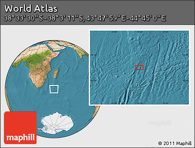 Satellite Location Map of the Area around 38° 18' 21" S, 44° 16' 29" E