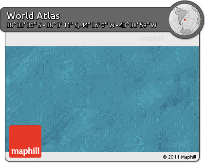 Satellite 3D Map of the Area around 38° 18' 21" S, 44° 7' 30" W