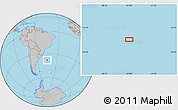 Gray Location Map of the area around 38° 18' 21" S, 44° 58' 30" W
