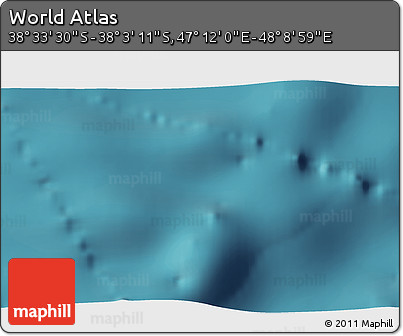 Satellite 3D Map of the Area around 38° 18' 21" S, 47° 40' 29" E
