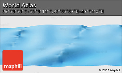 Physical Panoramic Map of the Area around 38° 18' 21" S, 49° 22' 30" E