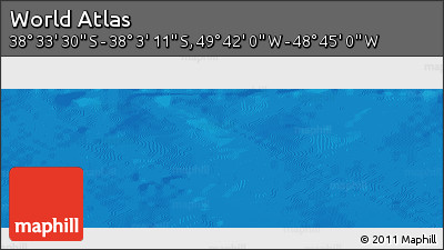 Shaded Relief Panoramic Map of the Area around 38° 18' 21" S, 49° 13' 30" W
