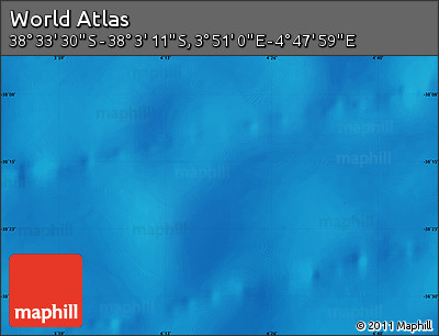Physical Map of the Area around 38° 18' 21" S, 4° 19' 30" E