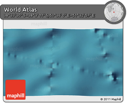 Satellite 3D Map of the Area around 38° 18' 21" S, 51° 4' 30" E
