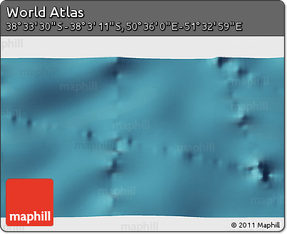 Satellite 3D Map of the Area around 38° 18' 21" S, 51° 4' 30" E