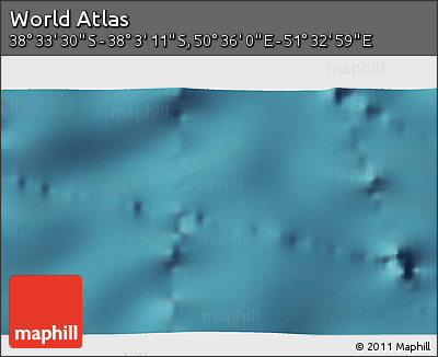 Satellite 3D Map of the Area around 38° 18' 21" S, 51° 4' 30" E
