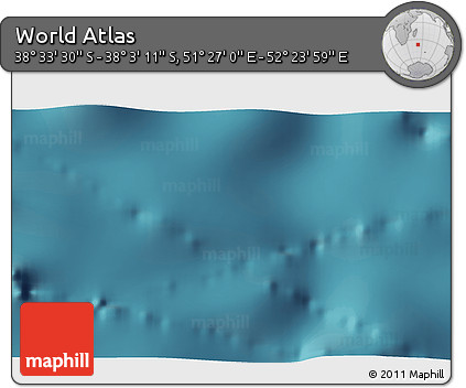 Satellite 3D Map of the Area around 38° 18' 21" S, 51° 55' 29" E