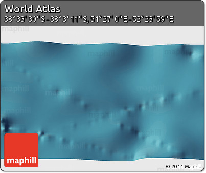 Satellite 3D Map of the Area around 38° 18' 21" S, 51° 55' 29" E