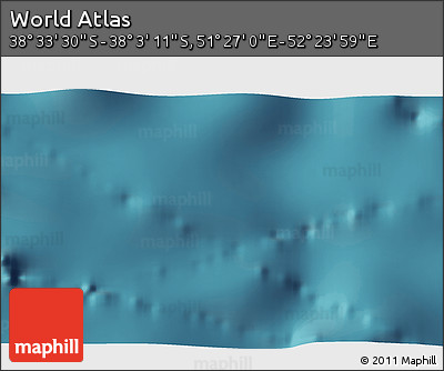 Satellite 3D Map of the Area around 38° 18' 21" S, 51° 55' 29" E